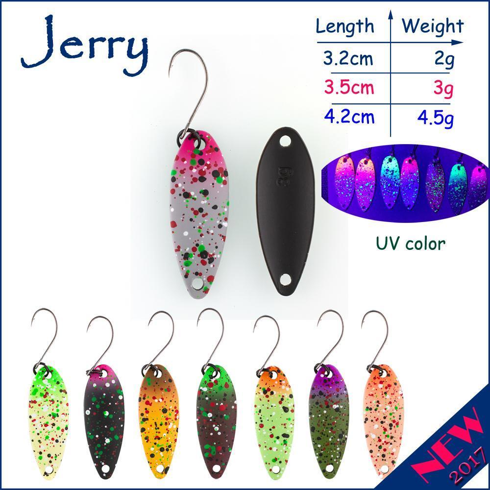 Jerry 5Pcs/Lot Micro Fishing Spoons Trout Lures Freshwater Spinner