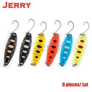 Jerry 6Pcs 2G Pesca Micro Mini Trout Spoon Lures Ultralight River
