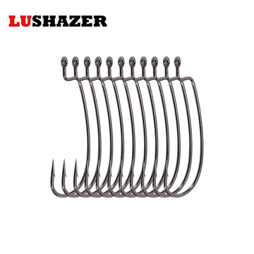 Lushazer Carbon Steel Fishing Hooks Lead Jig Head 6 Sizes 1# 2# 1/0# 2 –  Bargain Bait Box