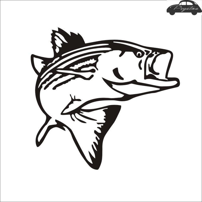 Pegatina Fish Decal Angling Hollow Sticker Fishing Boat Car Window Vin — Bargain Bait Box