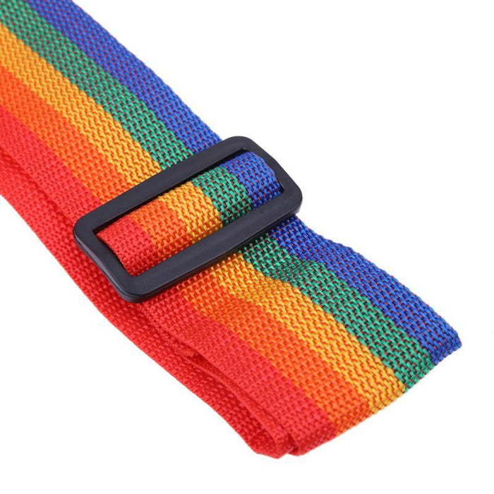 Rainbow-Colored Travel Luggage Suitcase Strap Nylon Password Lock Safe ...
