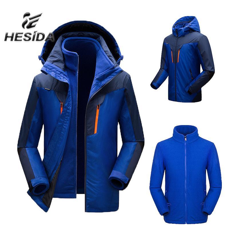 Winter Jacket Women Outdoor Hiking 3 In 1 Men Fleece Coat Couples Spor ...