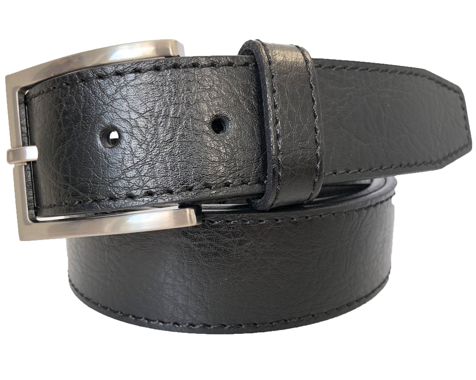 BLACK CALF LEATHER 35MM LEATHER BELT – Italian Belt Company