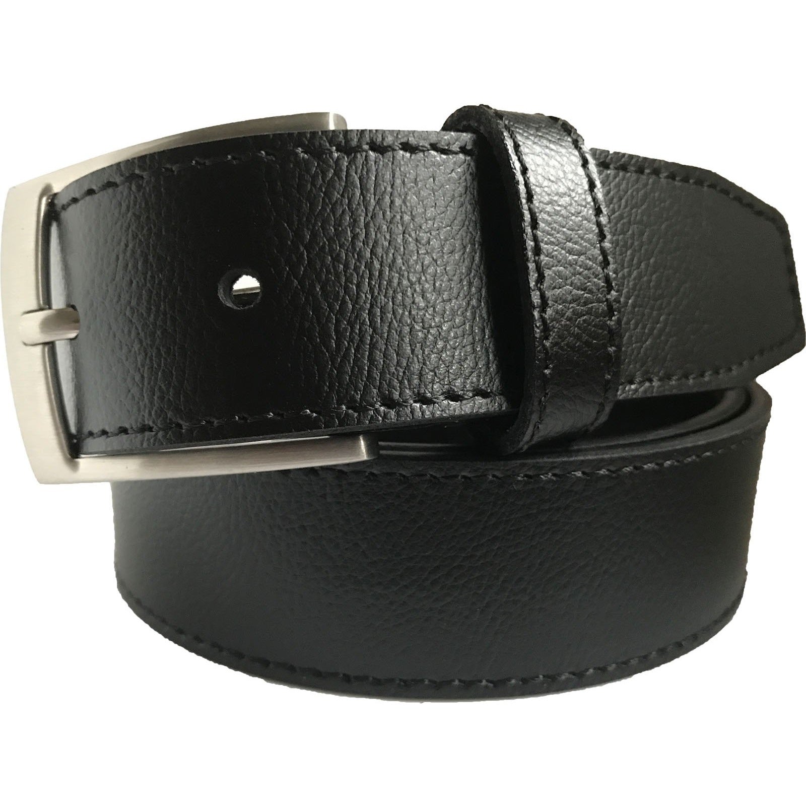 BLACK CALF LEATHER 35MM LEATHER BELT – Italian Belt Company