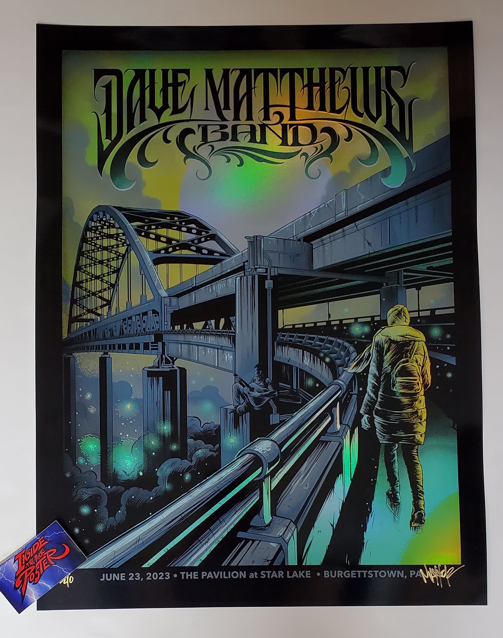 Maxx242 Dave Matthews Band Burgettstown Poster Foil Variant Artist Edition 2023
