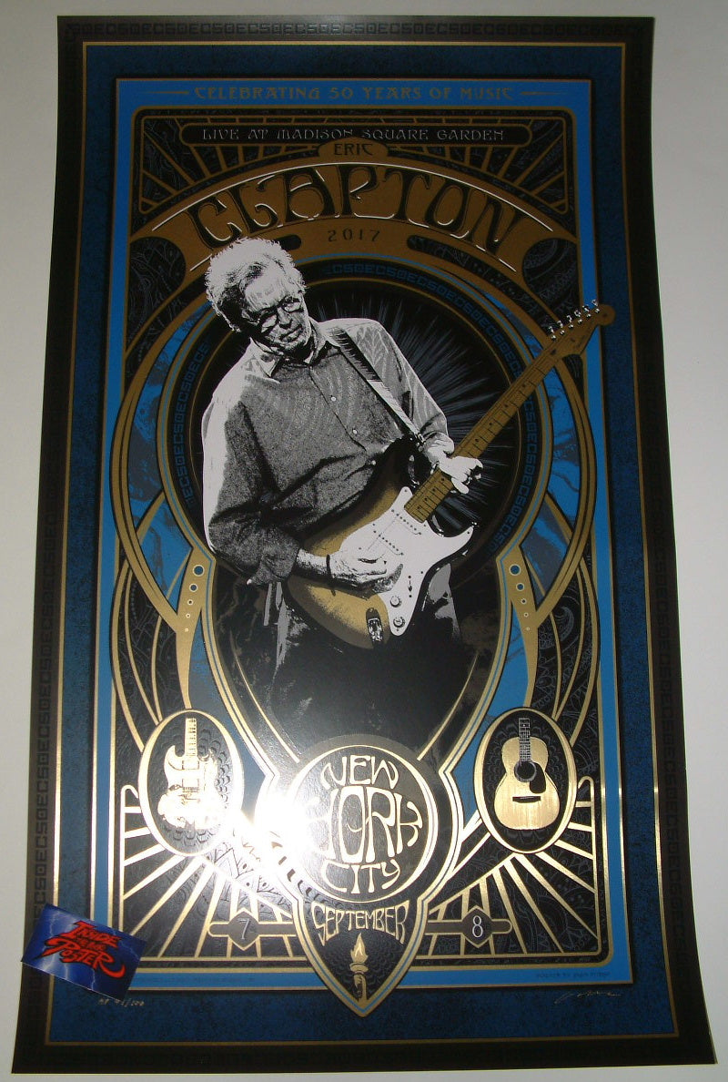 Adam Pobiak Eric Clapton Poster New York September 17 Artist Edition Inside The Poster