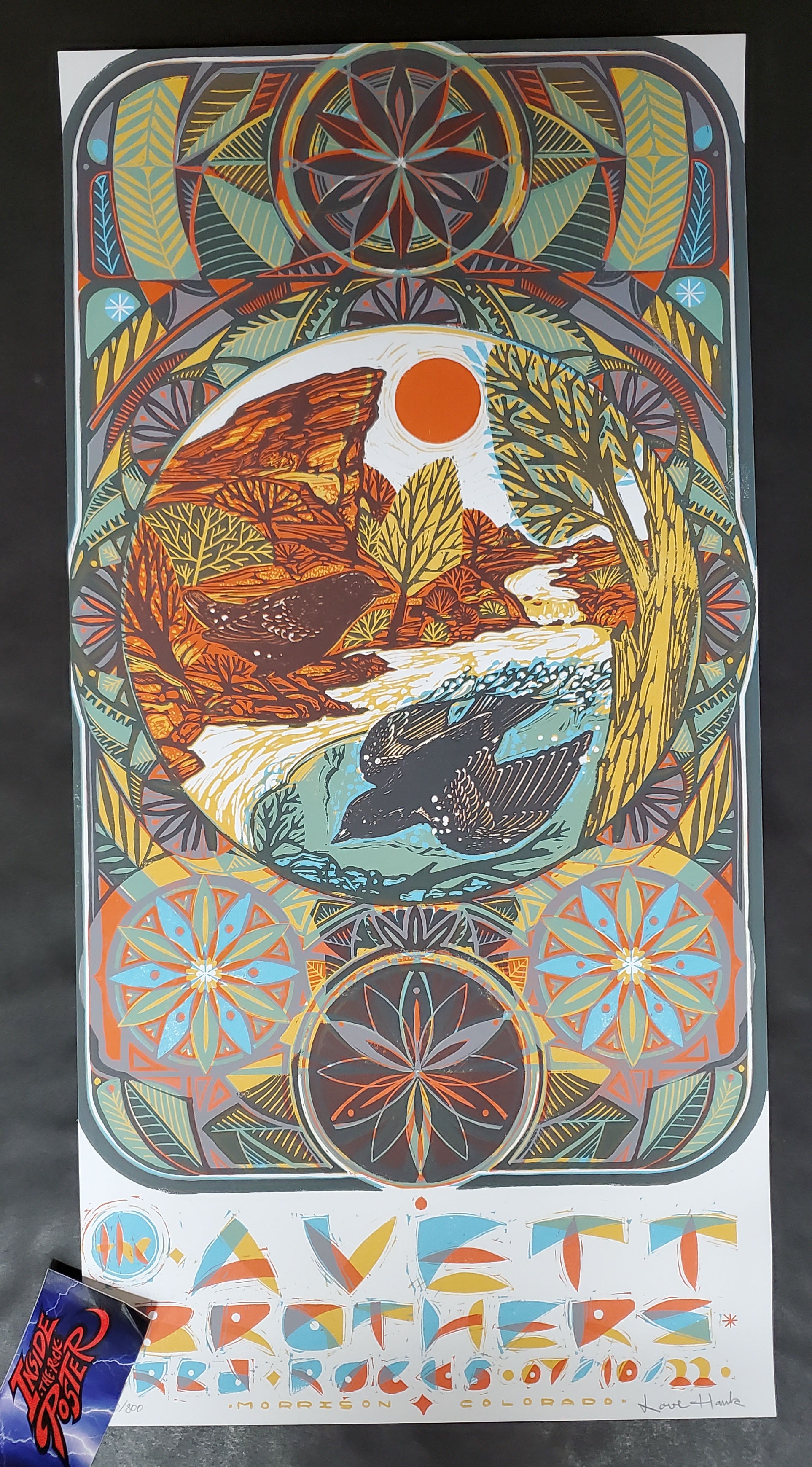 David Hale Avett Brothers Red Rocks Poster Night 3 Artist Edition 2022