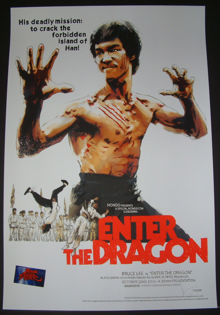 Jock Enter The Dragon Bruce Lee Movie Poster Mondo Artist ...