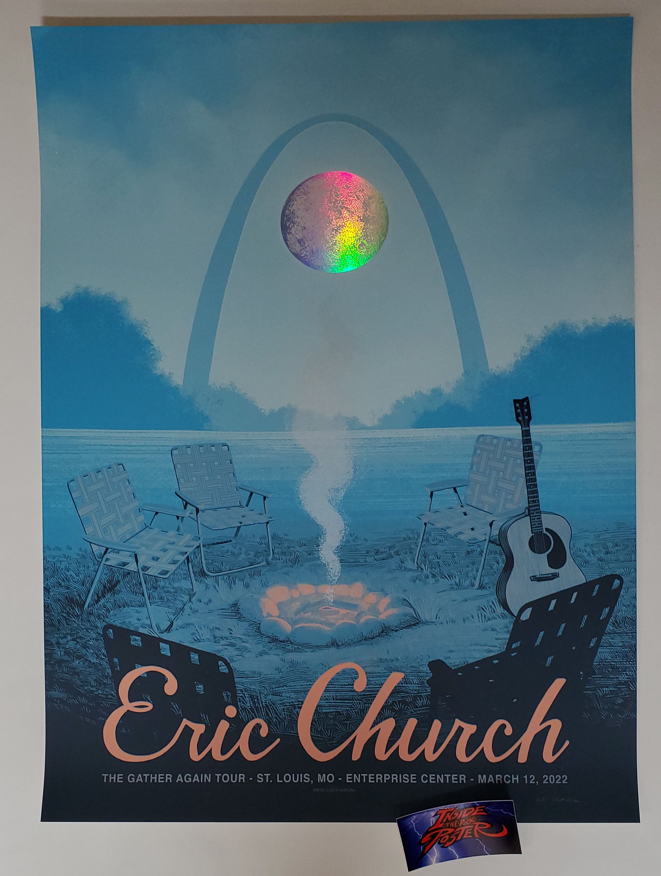 Justin Santora Eric Church St Louis Poster Foil Variant Artist Edition