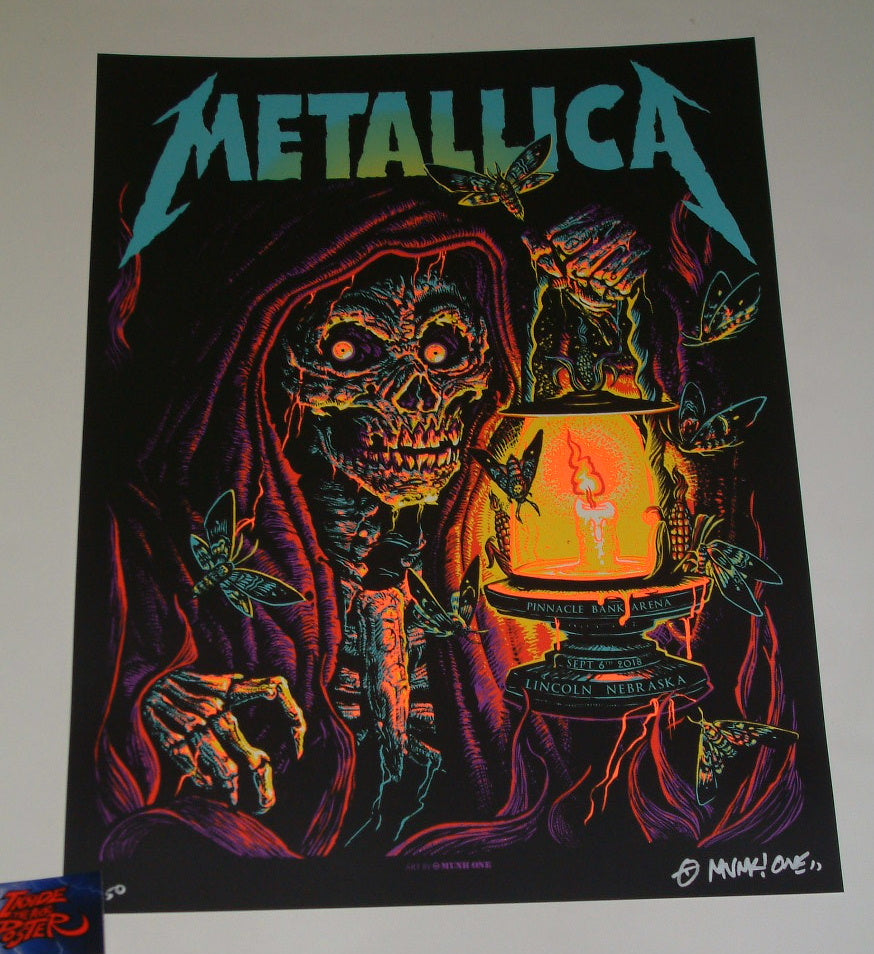 Munk One Metallica Poster Lincoln Glow in the Dark Variant 2018 ...