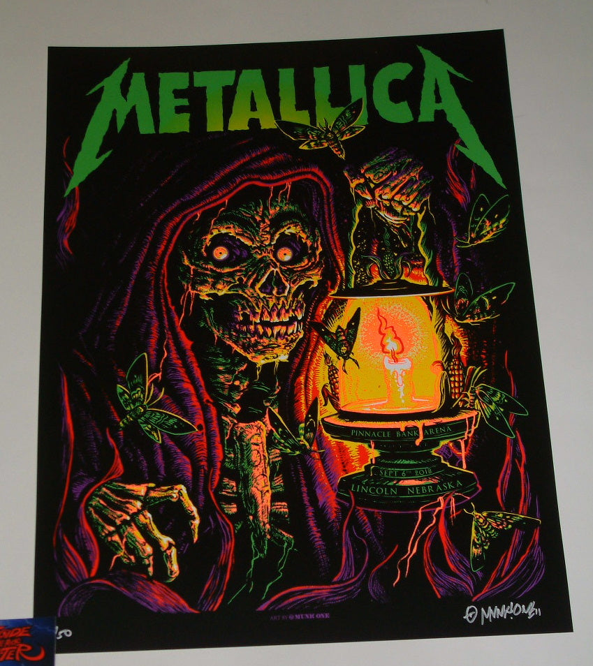 Munk One Metallica Poster Lincoln Green Dark Variant 2018 Artist Edition
