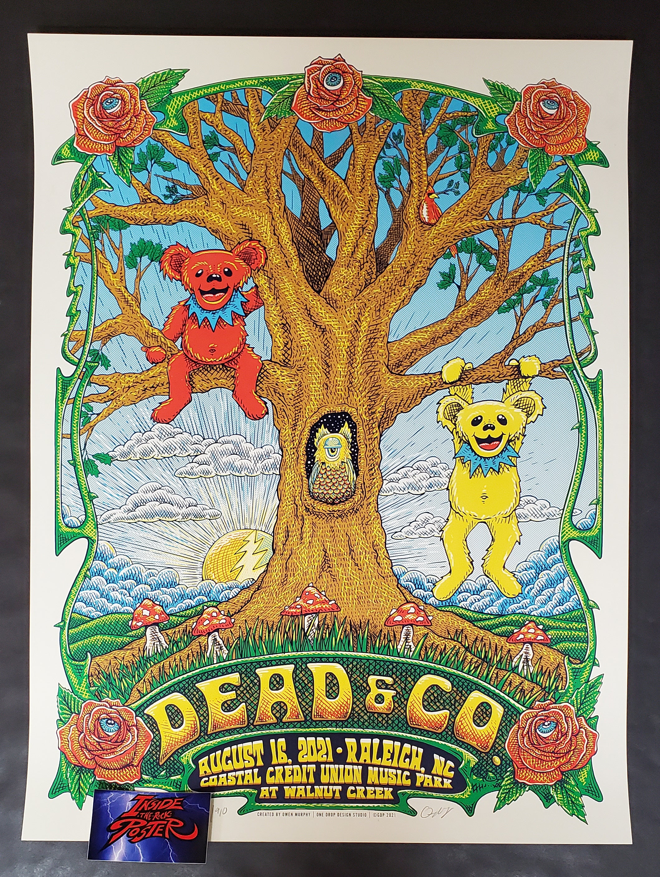 Owen Murphy Dead & Company Raleigh Poster Artist Edition 2021 Inside