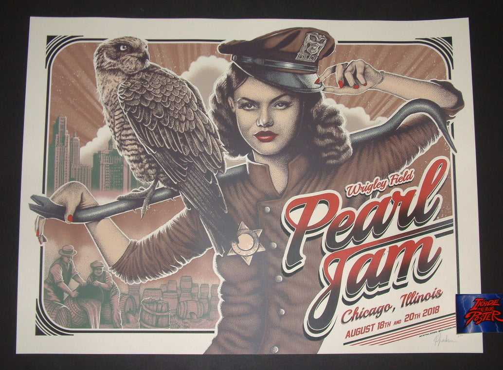 Paul Jackson Pearl Jam Chicago Poster 2018 Artist Edition Inside the