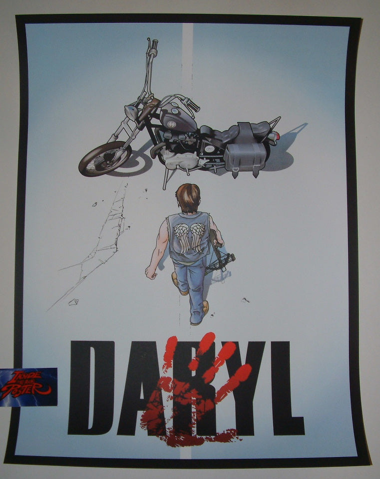 Ross Sewage Daryl Dixon Zombie Hunter Manga Poster Walking Dead 16 Inside The Poster