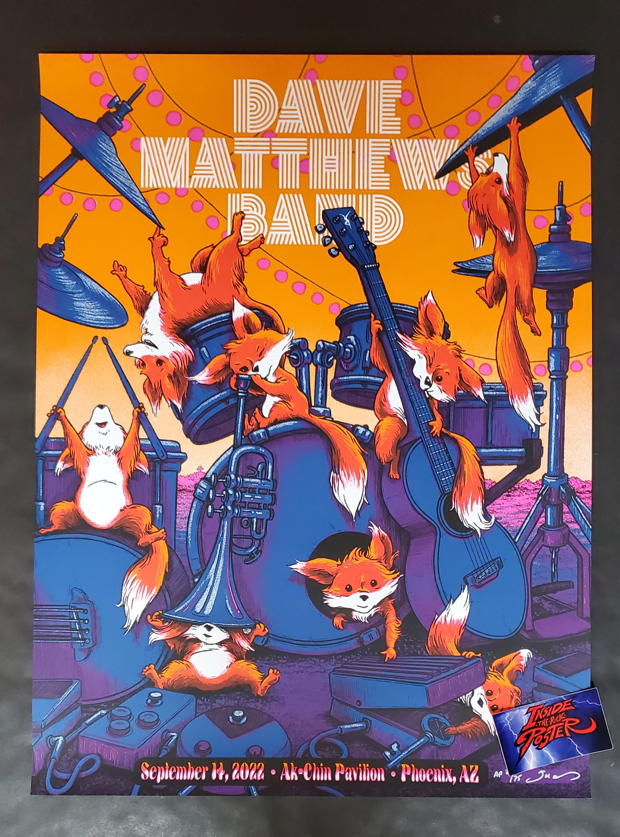 James Flames Dave Matthews Band Phoenix Poster Artist Edition 2022