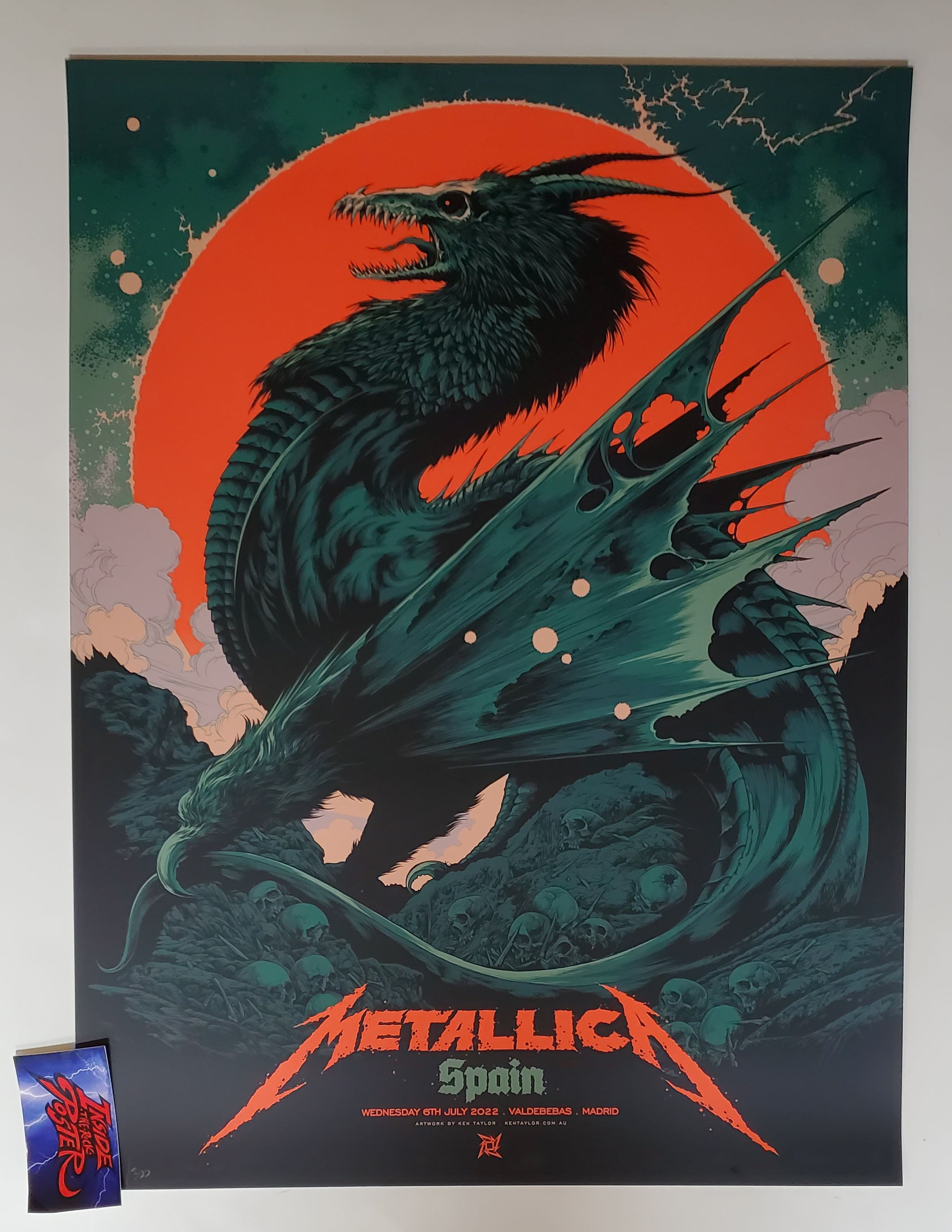 Ken Taylor Metallica Madrid Spain Poster Mad Cool Festival 2022 | Inside  the Poster