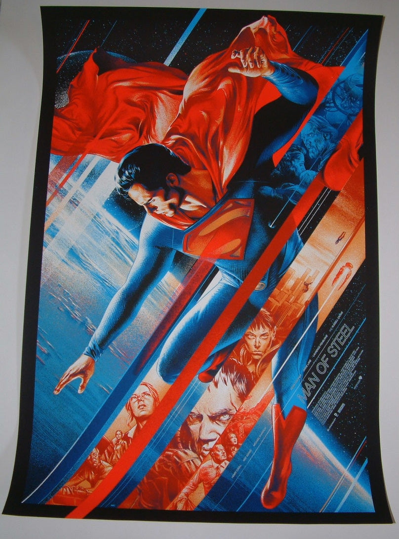 Martin Ansin Superman Man Of Steel Movie Poster Mondotees 2013