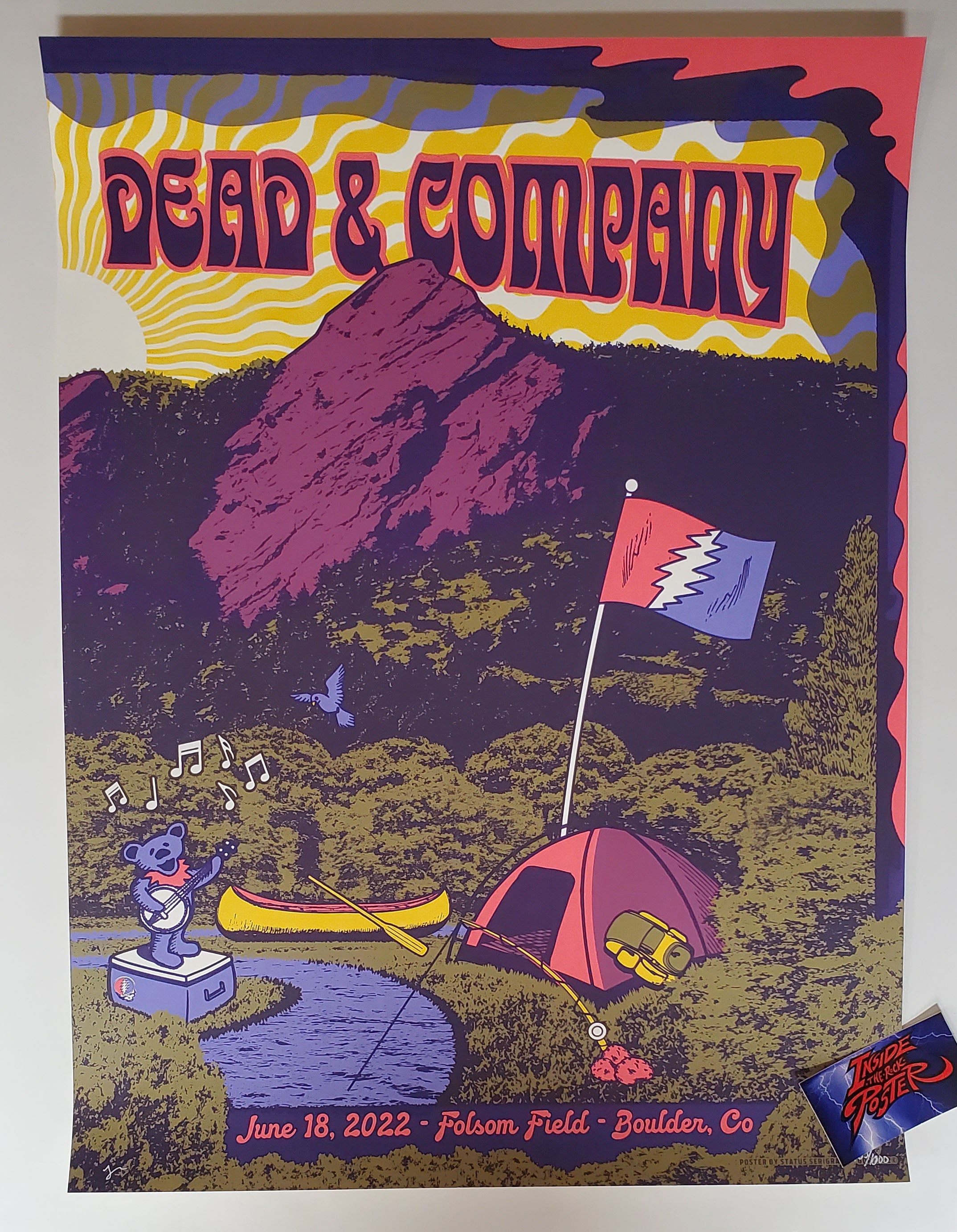Status Serigraph Dead & Company Boulder Poster Night 2 Variant AP 2022