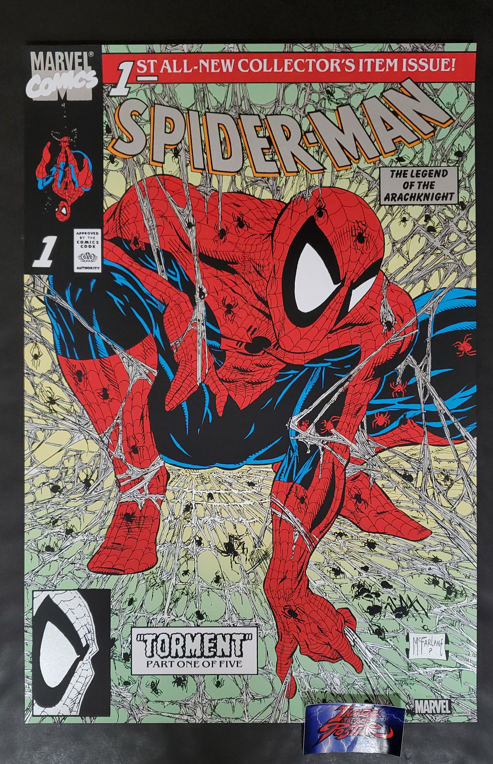 Todd McFarlane Spider-Man #1 Poster Platinum Variant Cover 2021 ...