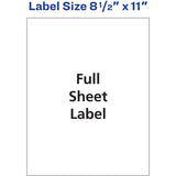 Avery&reg; Shipping Labels, TrueBlock(R) Technology, Permanent Adhesive, 8-1/2" x 11" , 100 Labels (5165) - 05165