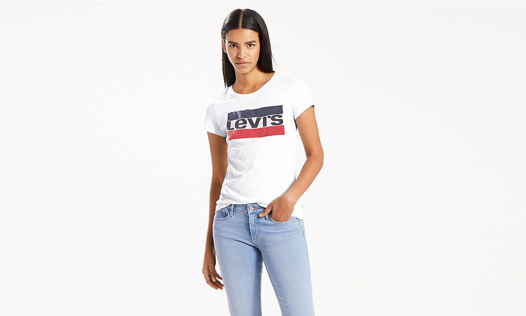 Levi's Women's Slim Crew Logo Tee Shirt – I-Max Fashions