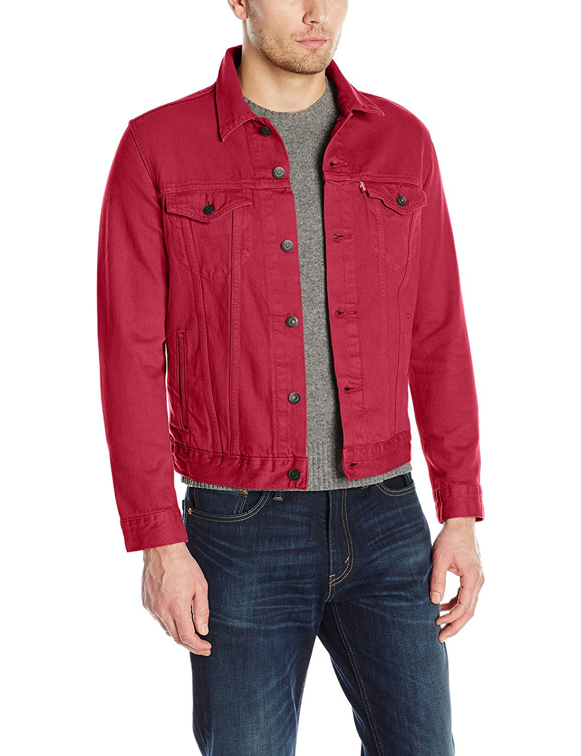 red levis jacket