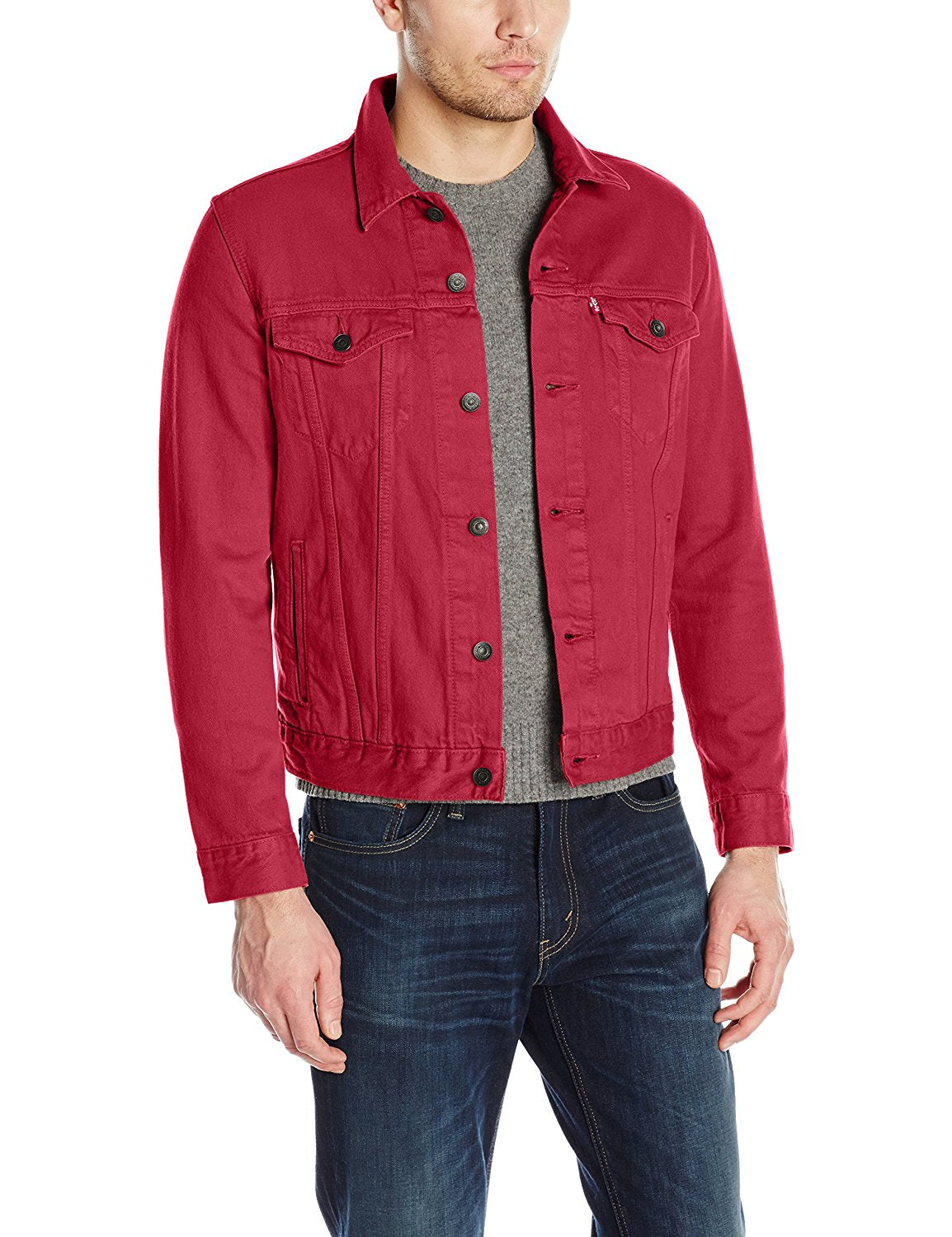 Levi's Men's The Trucker Jacket Red Dahlia Rigid – Imax Fashions