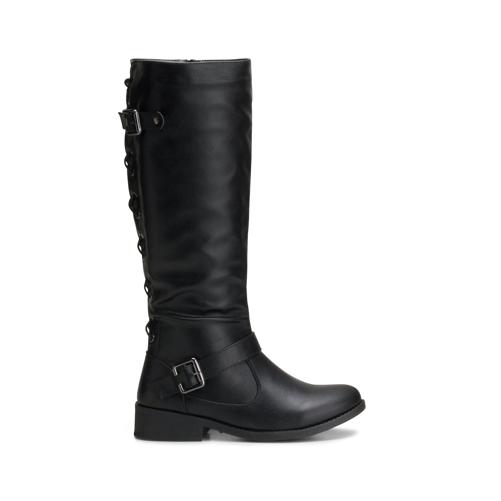 women's lace up back riding boots