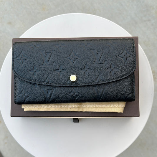 lv emilie wallet black