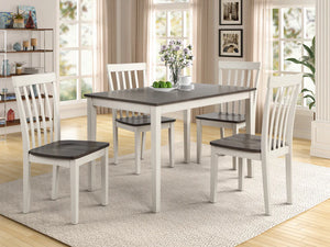 Brody White/Gray 5-Piece Dining Set - Decohub Home