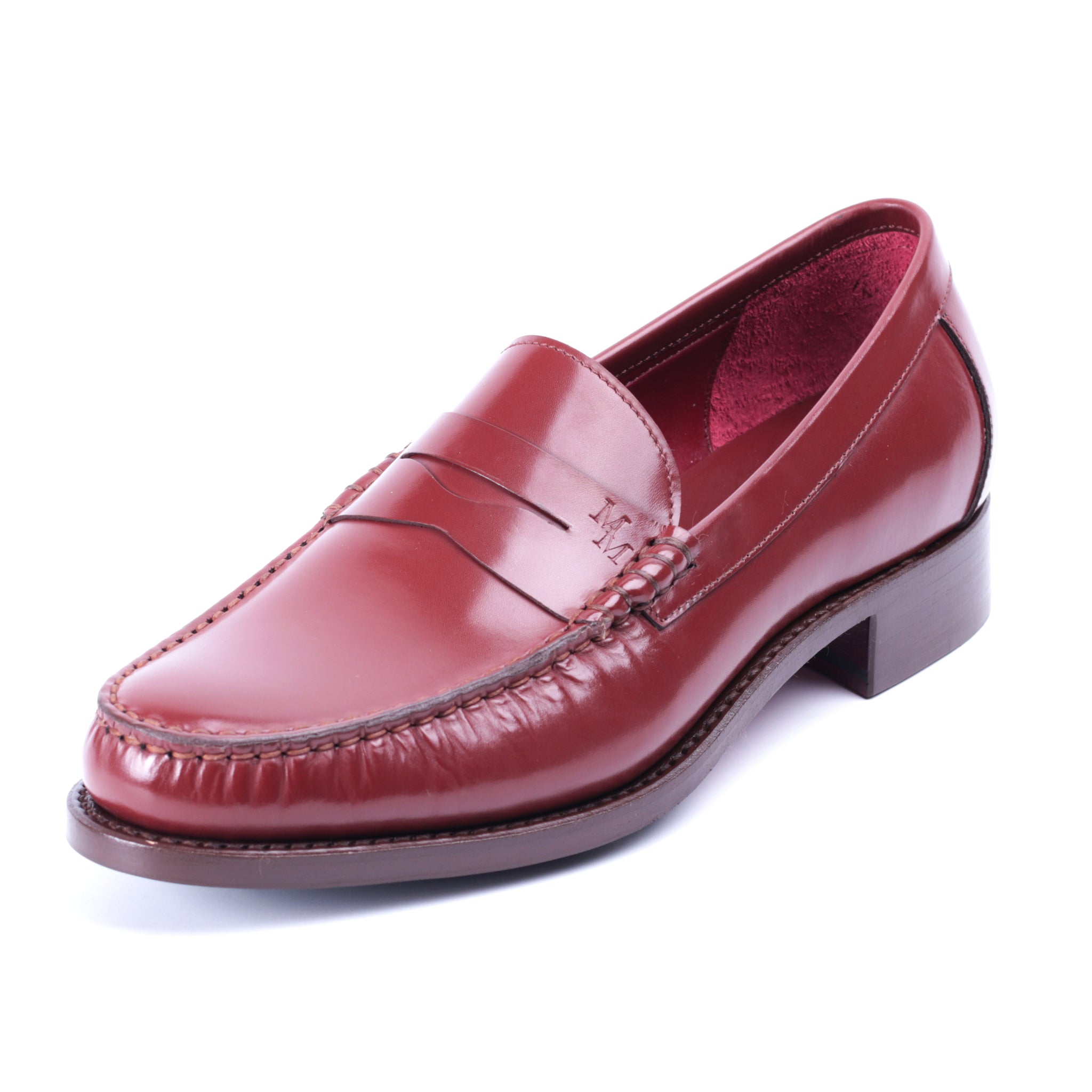 burgundy penny loafers