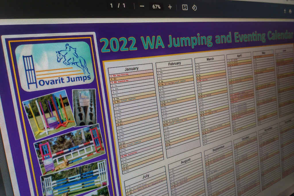 WA Jumping and Eventing Calendar 2022 ! Ovarit Jumps