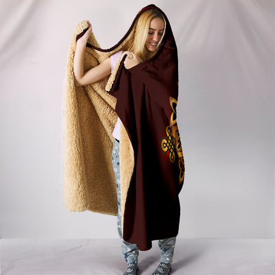 Golden Ancient Pagan Hooded Blanket