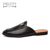 Prelesty Summer New Men Dress Shoes Backless Loafer Business Horsebit Bridal Flexible Cool