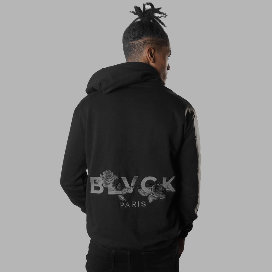 BLVCK PARIS ラインプリントプルオーバーパーカー | labiela.com