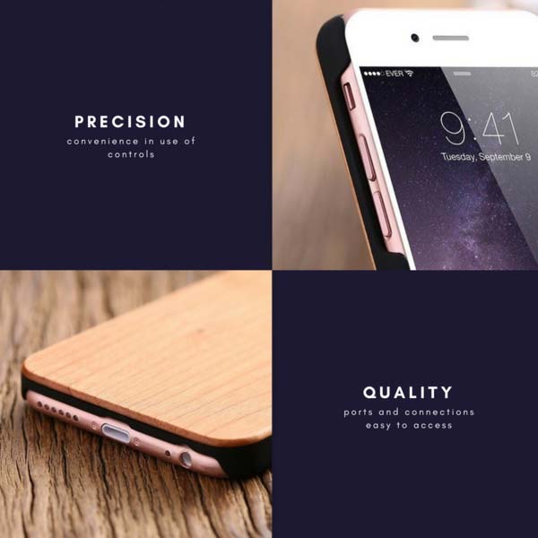 Natural Real Wood Phone Case made with Precision and Quality