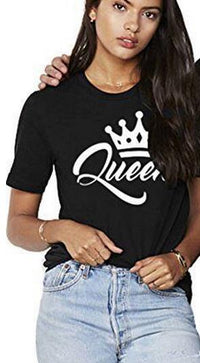 King & Queen Lovers Couples T-Shirts - [Black or White] | DAXION mall™