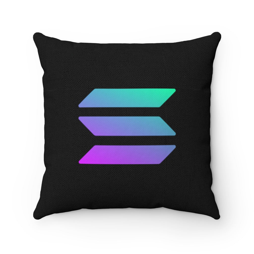 Solana (SOL) Cryptocurrency Symbol Pillow – Crypto Wardrobe