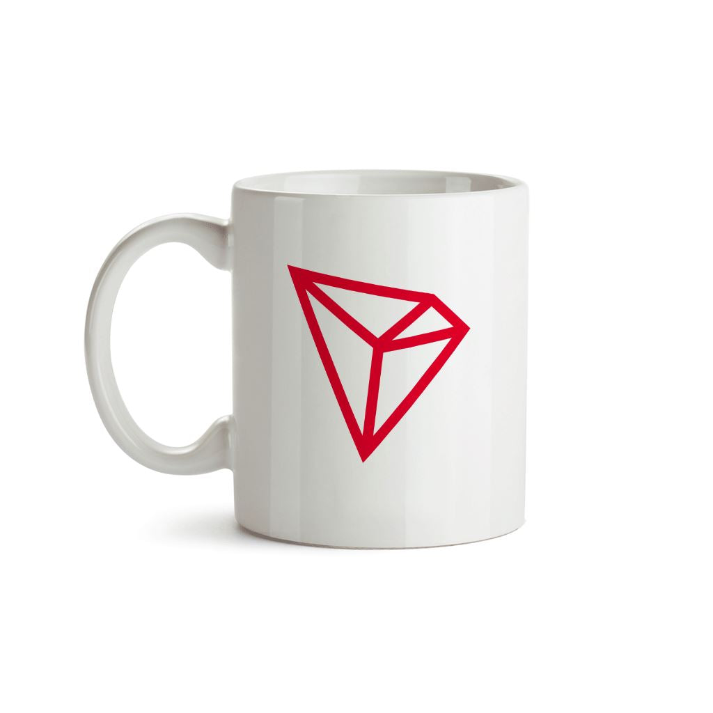 Tron TRX Cryptocurrency Symbol Mug – Crypto Wardrobe