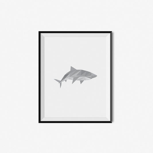 Fish  Geometric Art Print – Toronto Cat Rescue