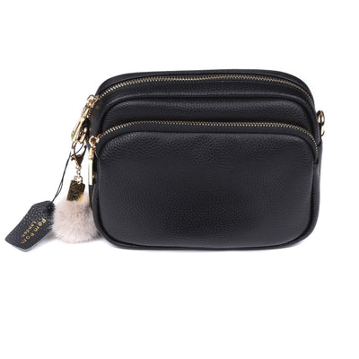 Mulberry Plaque Small Classic Grain Leather Zip Coin Pouch, Black at John  Lewis & Partners