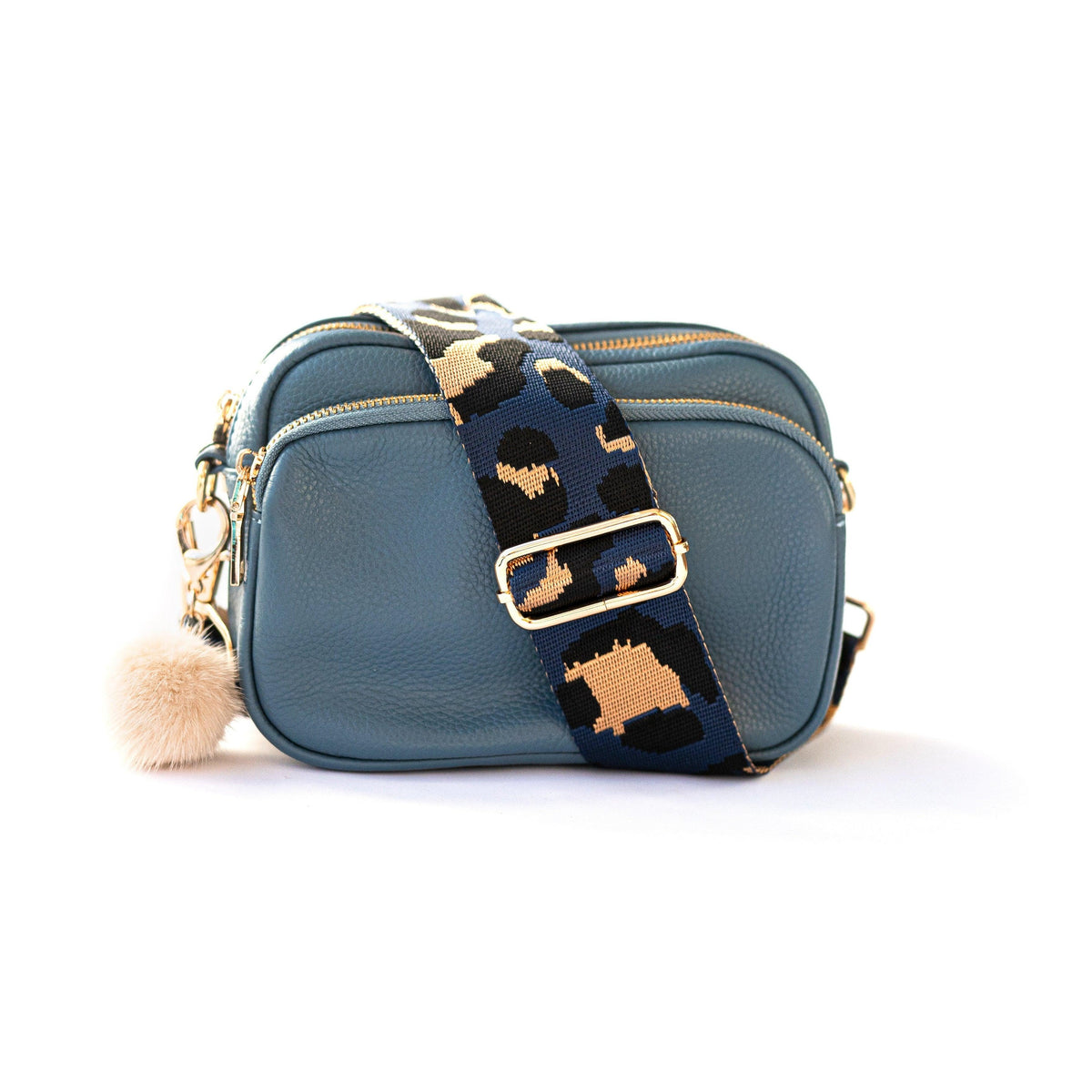 Mayfair Bag Steel Blue & Accessories – Pom Pom London