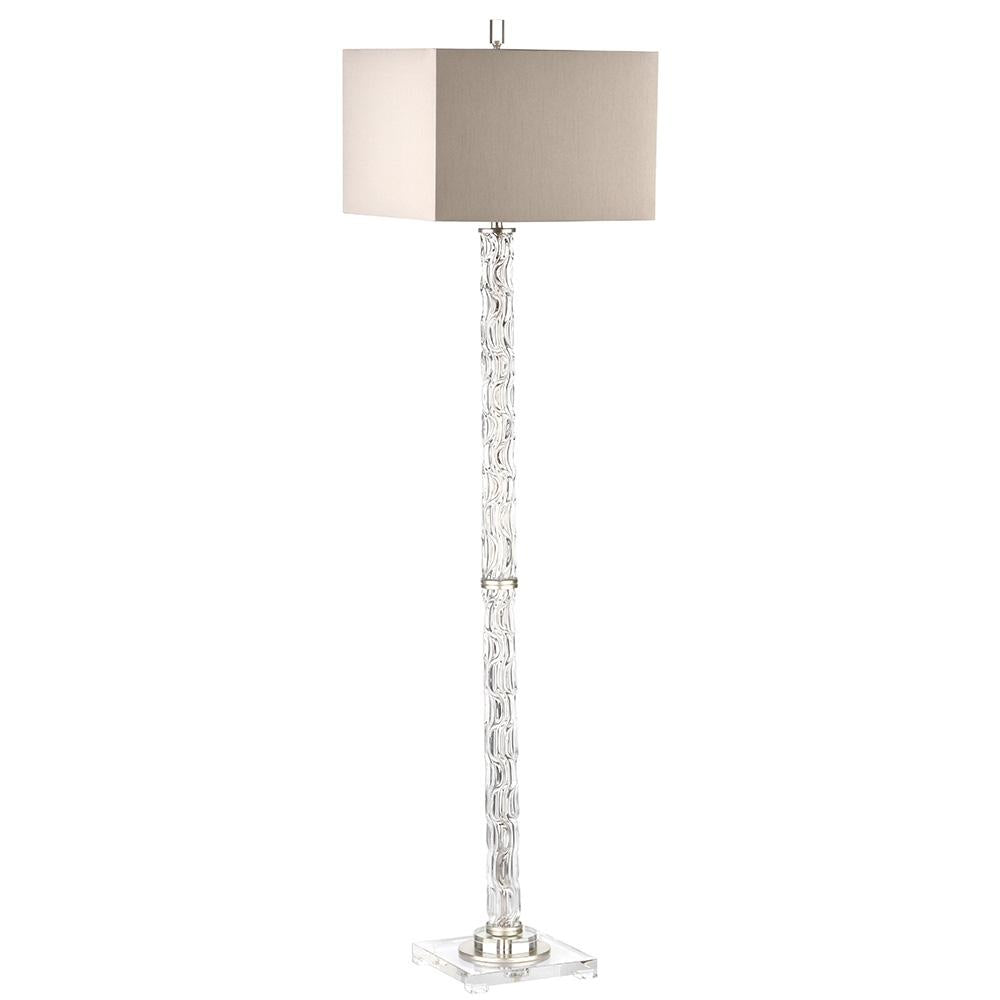 brushed silver floor lamp