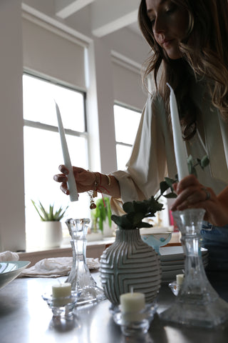 Jessica Lighting Shabbat Candles