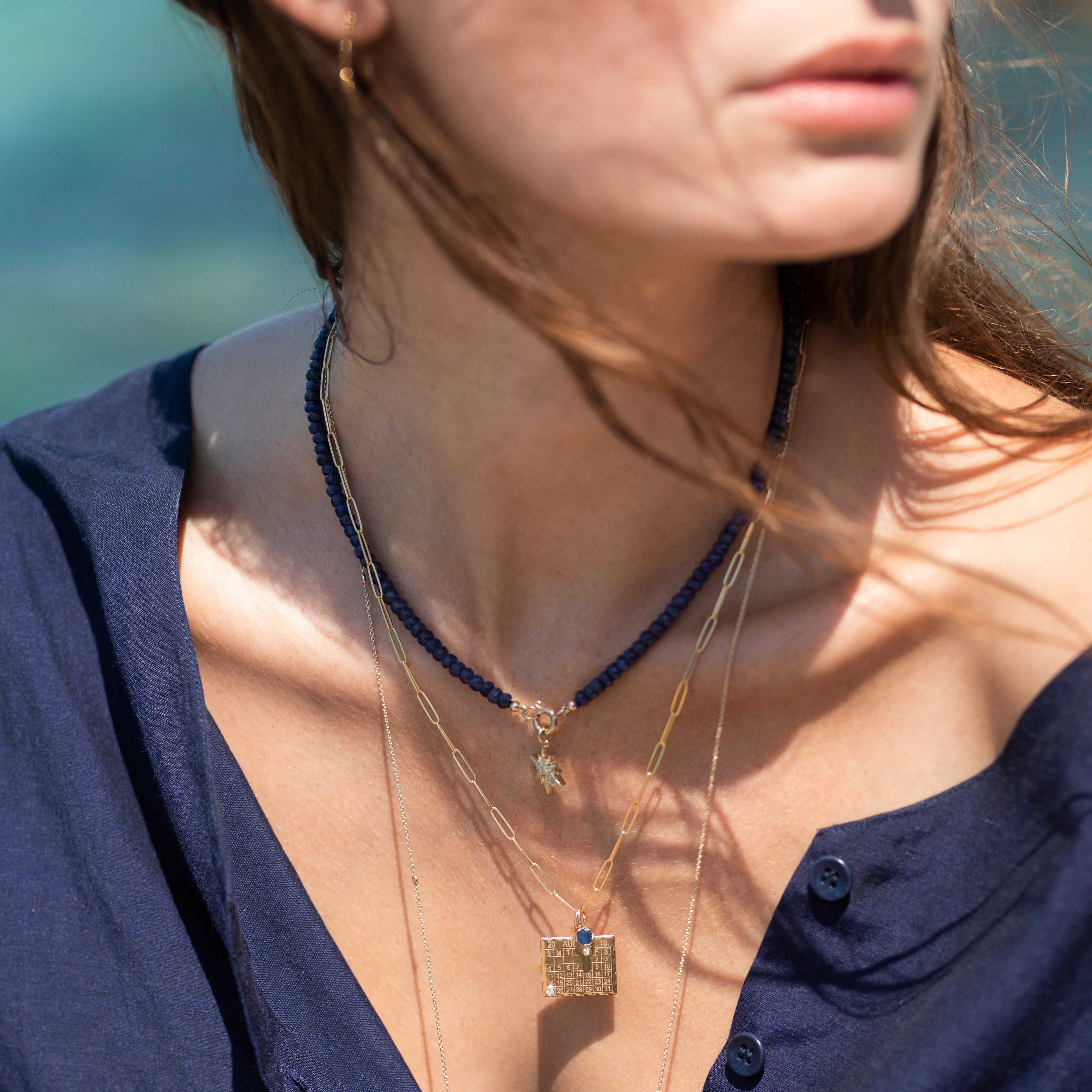 Rich Sapphire Bead Necklace – AZLEE Jewelry