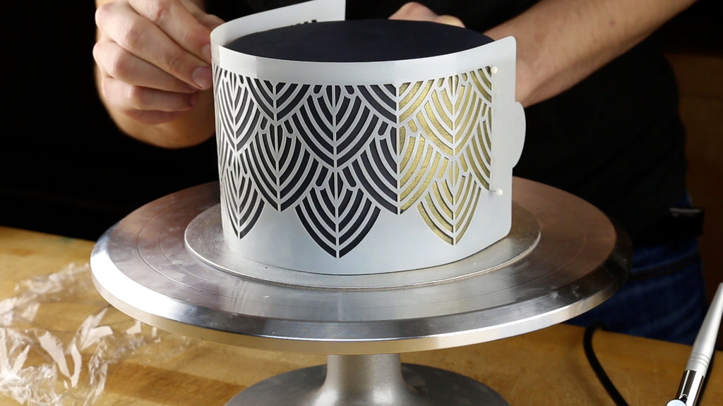 Fashion Print Stencil! Designer Purse Cake Decorating airbrush or