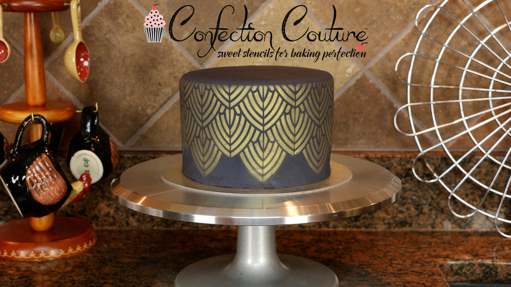 How to Airbrush Fondant Cake with Confection Couture Cake Stencils (Ca –  Confection Couture Stencils