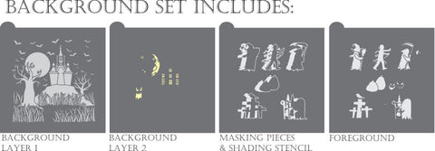 A Haunting We Will Go Dynamic Duos Cookie Stencil Set