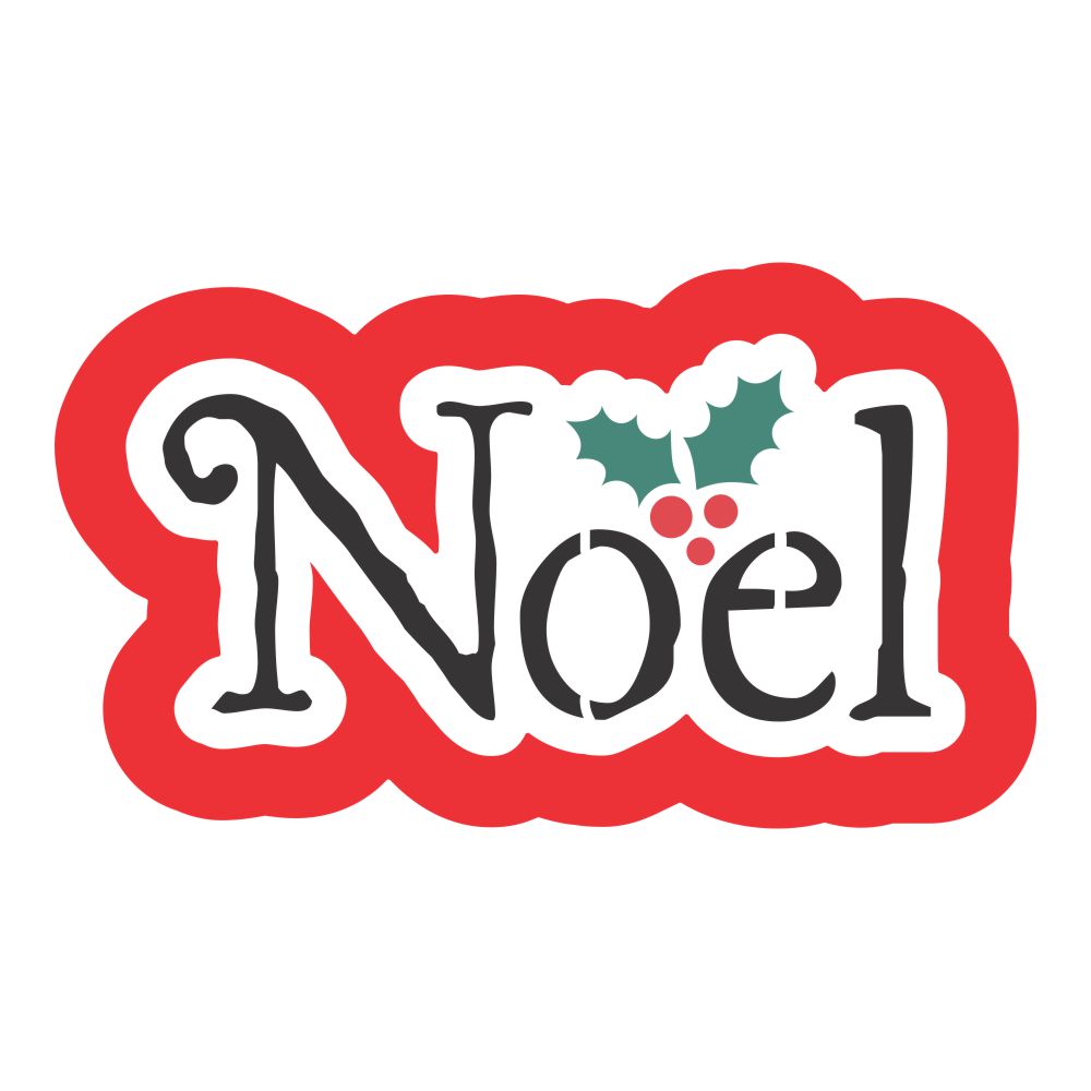Noel Cookie Stencil with matching cookie cutter