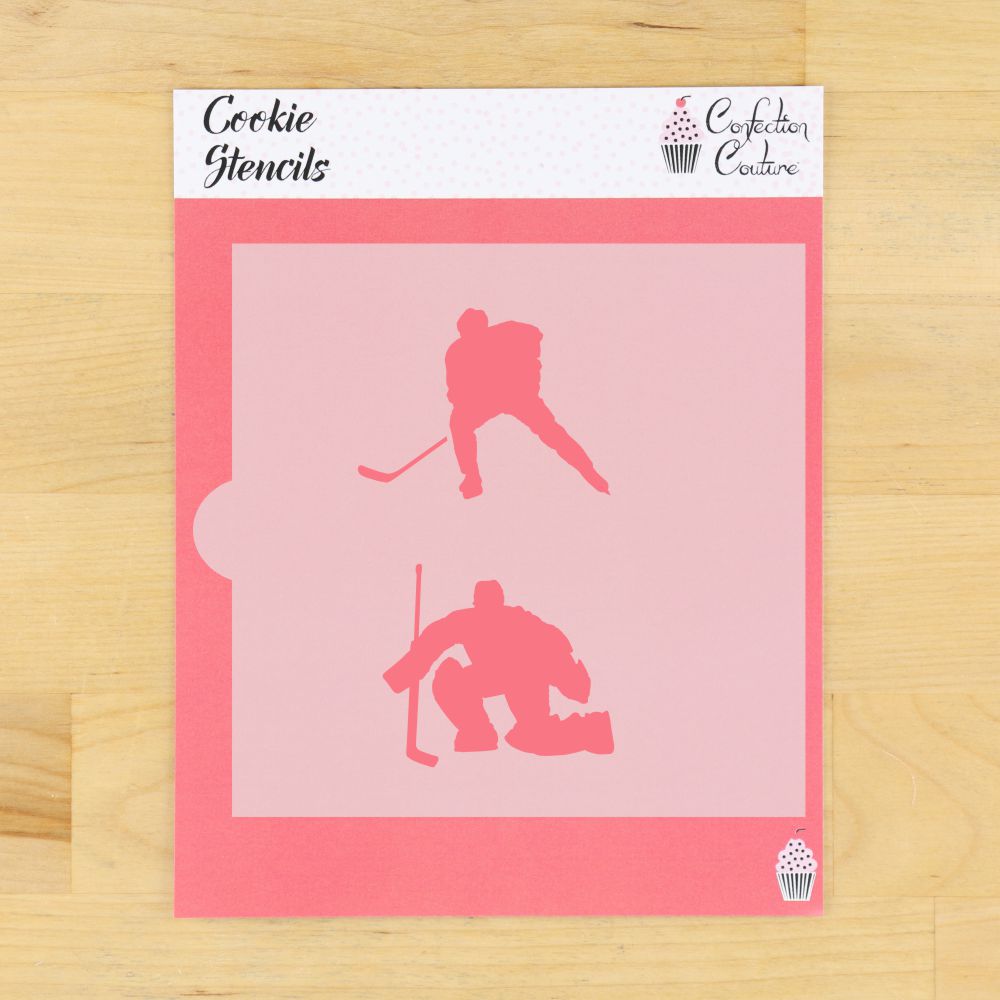 Ice Hockey Cookie Stencil
